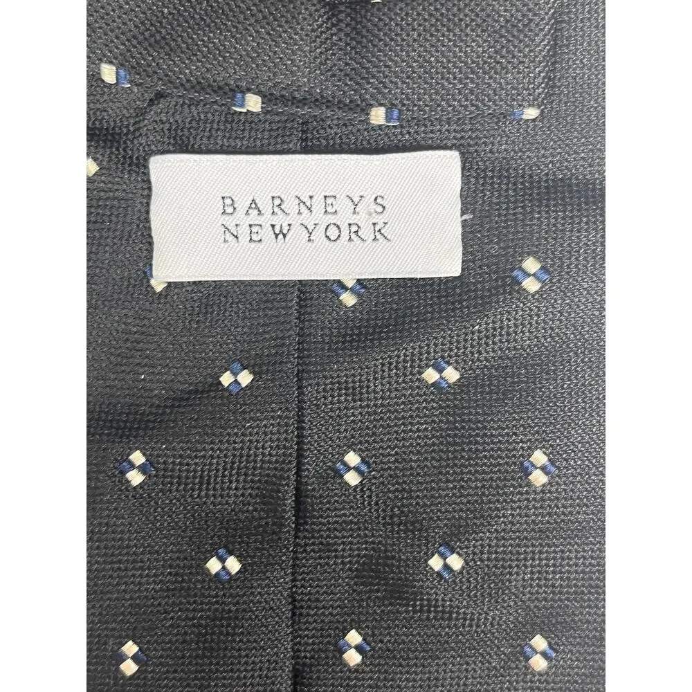 Vintage BARNEYS NEW YORK - Silk Tie - Hand Made in Italy - Black